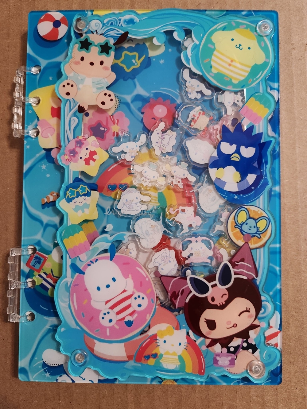 Sanrio Family A5 Acrylic Shaker Notebook